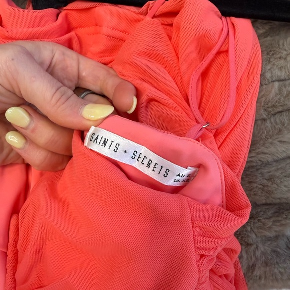 Pink Ruched Spaghetti-Strap Dress - Picture 4 of 4